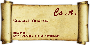 Csucsi Andrea névjegykártya