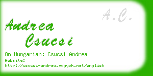 andrea csucsi business card
